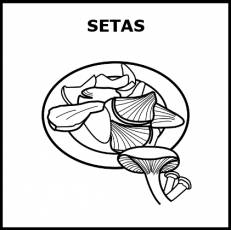 SETAS (ALIMENTO) - Pictograma (blanco y negro)