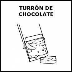 TURRÓN DE CHOCOLATE - Pictograma (blanco y negro)