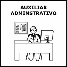 AUXILIAR ADMINISTRATIVO - Pictograma (blanco y negro)