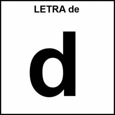 LETRA de (MINÚSCULA) - Pictograma (blanco y negro)