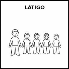 LÁTIGO (JUEGO) - Pictograma (blanco y negro)