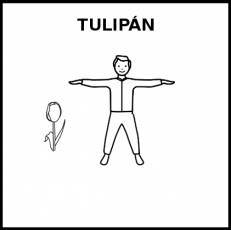 TULIPÁN (JUEGO) - Pictograma (blanco y negro)