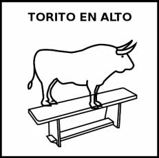 TORITO EN ALTO - Pictograma (blanco y negro)
