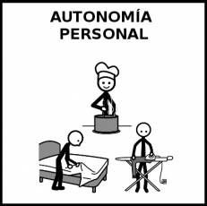AUTONOMÍA PERSONAL - Pictograma (blanco y negro)
