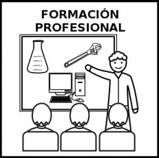FORMACIÓN PROFESIONAL - Pictograma (blanco y negro)