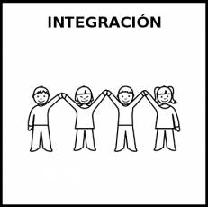 INTEGRACIÓN - Pictograma (blanco y negro)
