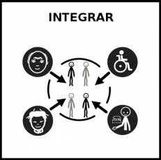 INTEGRAR - Pictograma (blanco y negro)
