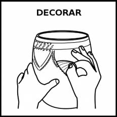 DECORAR - Pictograma (blanco y negro)