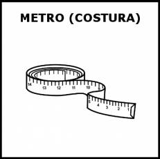 METRO (COSTURA) - Pictograma (blanco y negro)