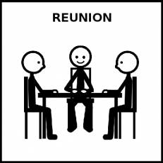 REUNIÓN - Pictograma (blanco y negro)