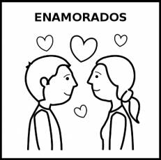 ENAMORADOS - Pictograma (blanco y negro)