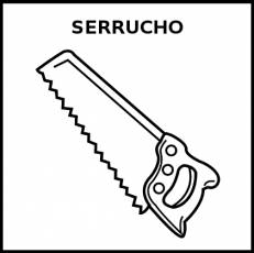 SERRUCHO - Pictograma (blanco y negro)
