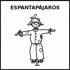 ESPANTAPÁJAROS - Pictograma (blanco y negro)