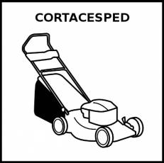 CORTACESPED - Pictograma (blanco y negro)