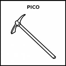 PICO (HERRAMIENTA) - Pictograma (blanco y negro)