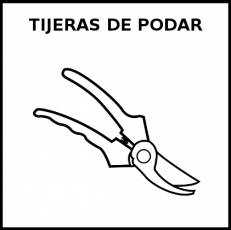 TIJERAS DE PODAR - Pictograma (blanco y negro)