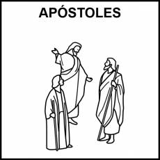 APÓSTOLES - Pictograma (blanco y negro)