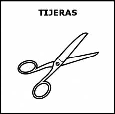 TIJERAS (DE COSTURA) - Pictograma (blanco y negro)