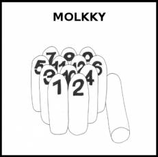 MOLKKY - Pictograma (blanco y negro)