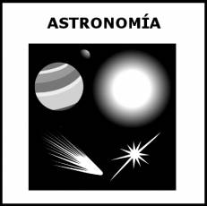 ASTRONOMÍA - Pictograma (blanco y negro)