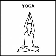 YOGA - Pictograma (blanco y negro)