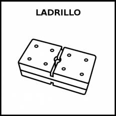 LADRILLO (PSICOMOTRICIDAD) - Pictograma (blanco y negro)