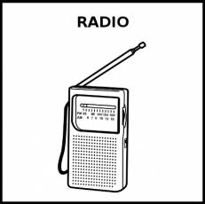 RADIO - Pictograma (blanco y negro)