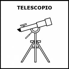 TELESCOPIO - Pictograma (blanco y negro)