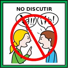 NO DISCUTIR - Pictograma (color)