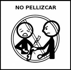 NO PELLIZCAR - Pictograma (blanco y negro)