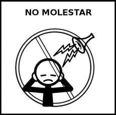 NO MOLESTAR - Pictograma (blanco y negro)