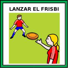 LANZAR EL FRISBI - Pictograma (color)