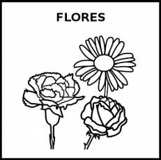 FLORES - Pictograma (blanco y negro)