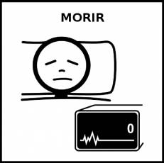 MORIR - Pictograma (blanco y negro)