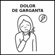DOLOR DE GARGANTA - Pictograma (blanco y negro)