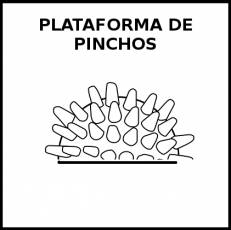 PLATAFORMA DE PINCHOS - Pictograma (blanco y negro)