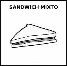 SÁNDWICH MIXTO - Pictograma (blanco y negro)