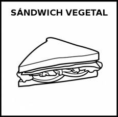 SÁNDWICH VEGETAL - Pictograma (blanco y negro)