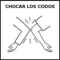 CHOCAR LOS CODOS - Pictograma (blanco y negro)