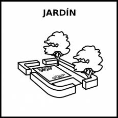 JARDÍN - Pictograma (blanco y negro)