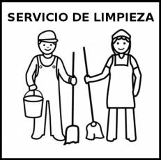 SERVICIO DE LIMPIEZA - Pictograma (blanco y negro)