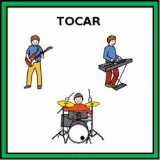 TOCAR (UN INSTRUMENTO) - Pictograma (color)