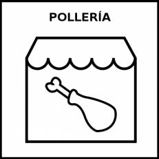 POLLERÍA - Pictograma (blanco y negro)