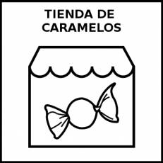 TIENDA DE CARAMELOS - Pictograma (blanco y negro)