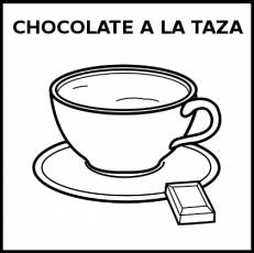 CHOCOLATE A LA TAZA - Pictograma (blanco y negro)