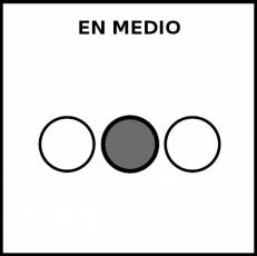 EN MEDIO - Pictograma (blanco y negro)