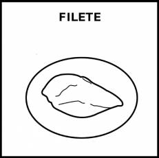 FILETE (POLLO) - Pictograma (blanco y negro)