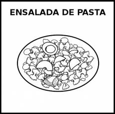 ENSALADA DE PASTA - Pictograma (blanco y negro)