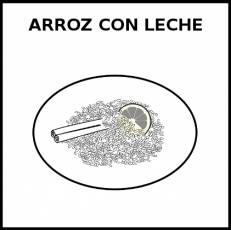 ARROZ CON LECHE - Pictograma (blanco y negro)