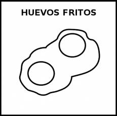 HUEVOS FRITOS - Pictograma (blanco y negro)